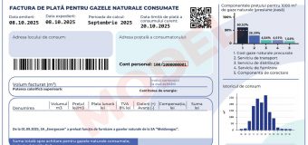 De luni vor fi emise de către Enegocom Furnizare primele facturi pentru consumul de gaze naturale
