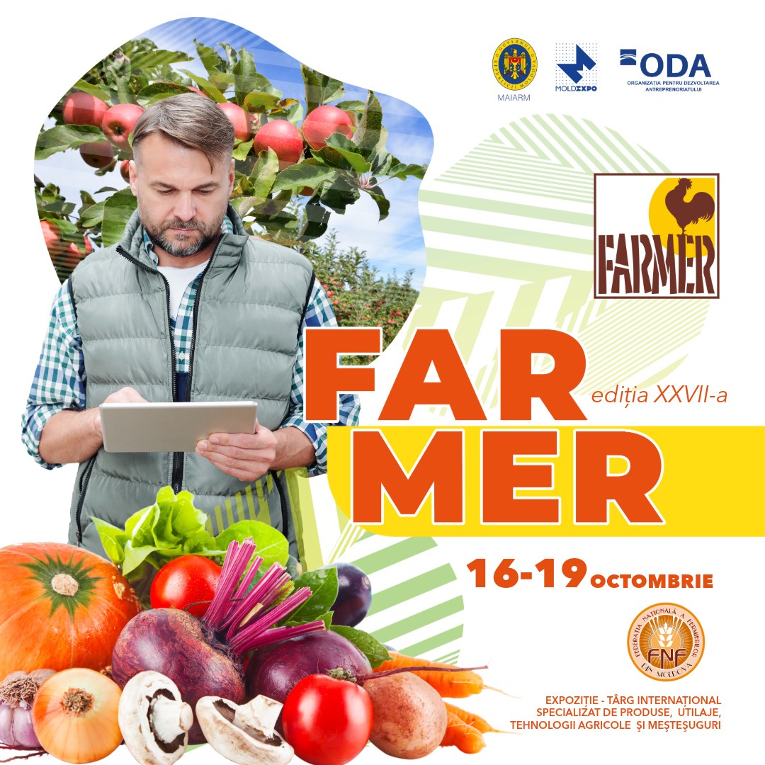 Expoziția „FARMER 2025” revine la „Moldexpo”! Nu rata cea mai mare expoziție agricolă