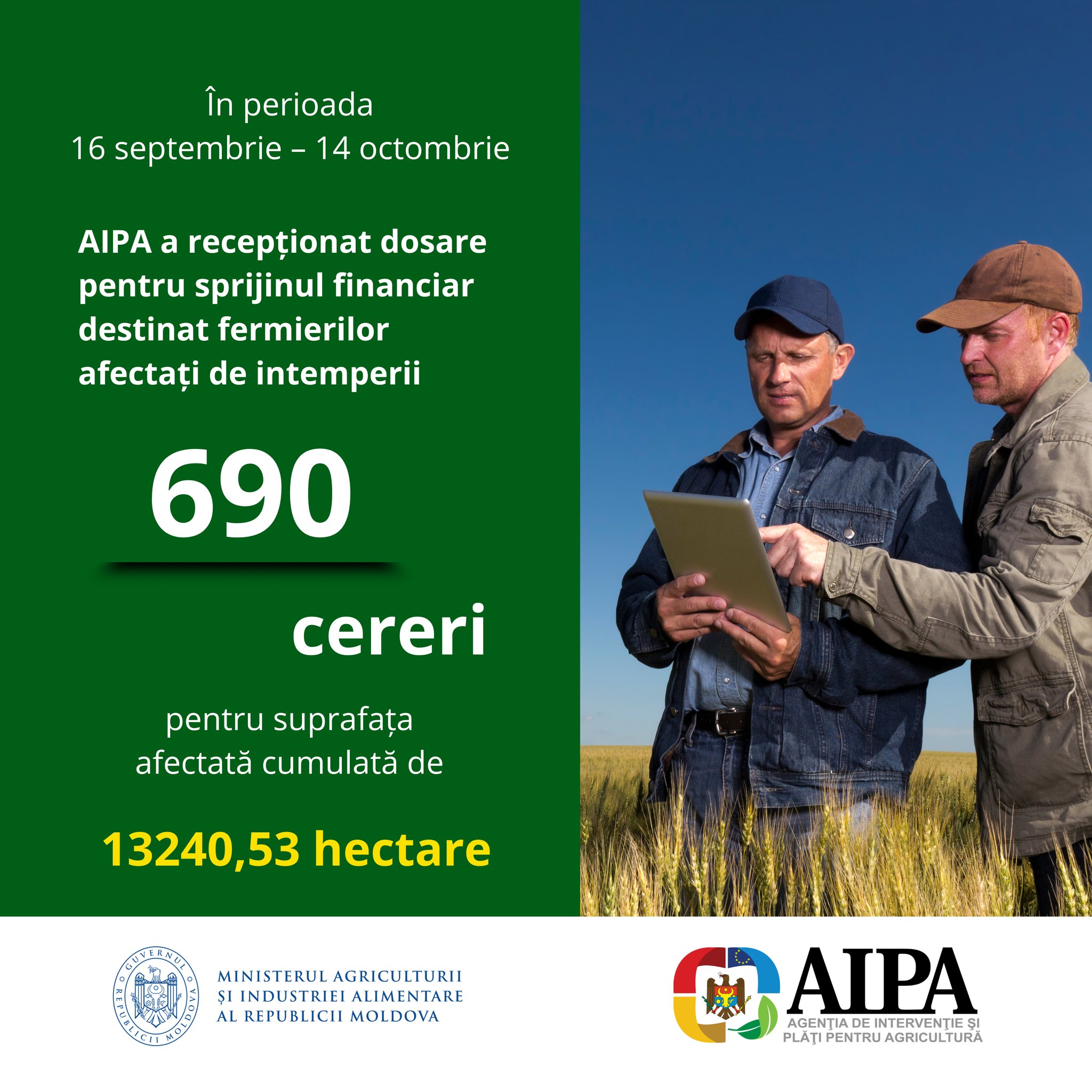 Agricultorii din Nisporeni și Orhei afectați de înghețuri au depus cele mai multe cereri de solicitare a sprijinului financiar