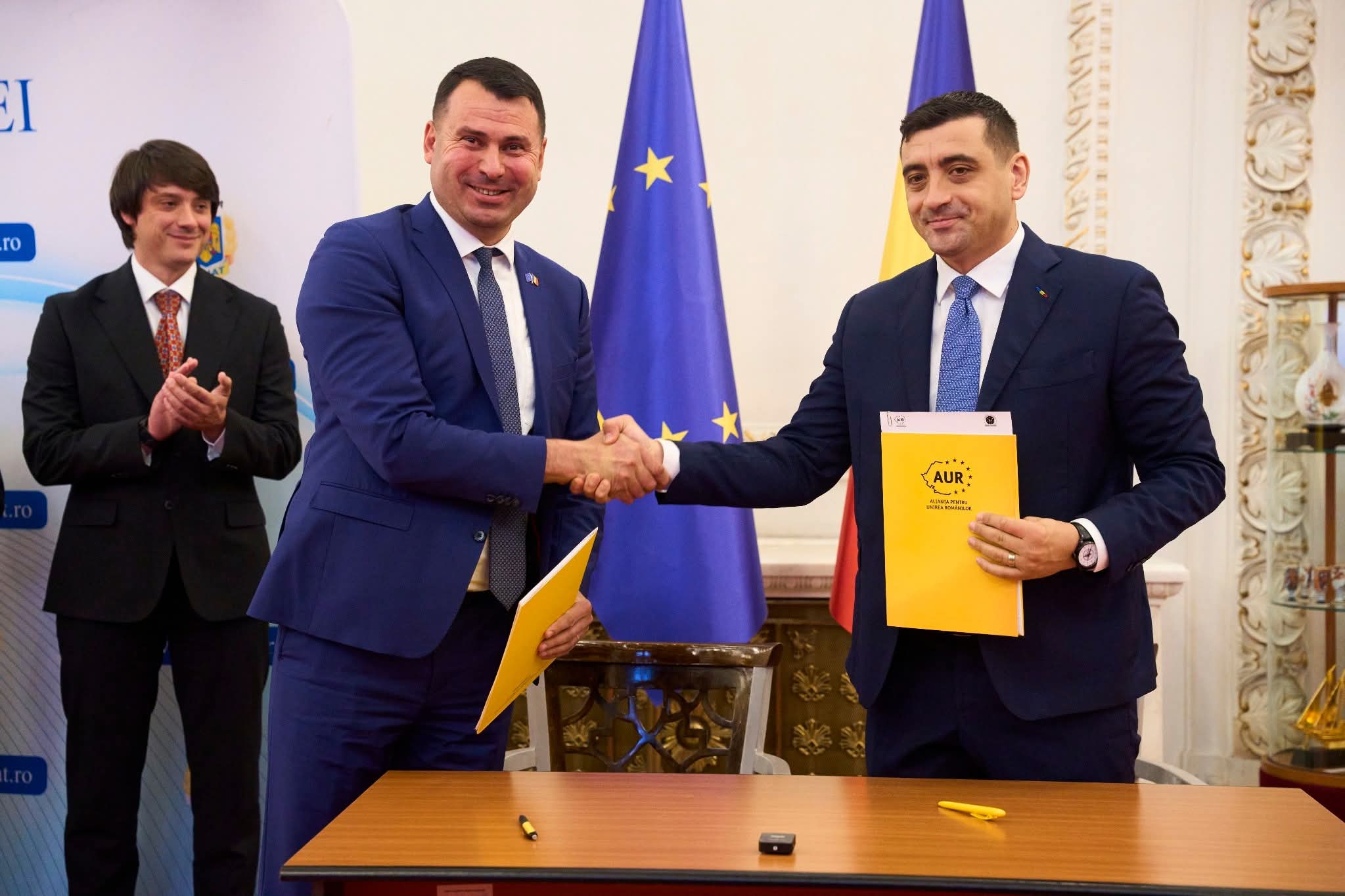 Partidul lui Vasile Costiuc a semnat un Protocol de colaborare cu AUR din România