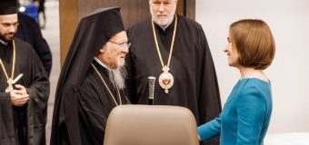 Maia Sandu s-a întâlnit cu Sanctitatea Sa Bartolomeu, Patriarhul Ecumenic al Constantinopolului