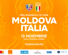 Bilete la meciul Moldova – Italia