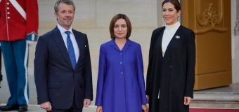 Maia Sandu, a fost întâmpinată, la Copenhaga, de Regele Frederik al X-lea și Regina Mary