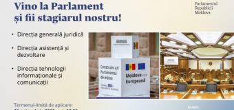 O nouă ediție a Programului de stagii plătite în serviciul public. Secretariatul Parlamentului oferă oportunități de stagiere pentru tineri