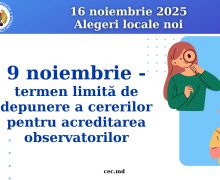 Alegeri locale noi. Cererile pentru acreditarea observatorilor pot fi depuse până pe 9 noiembrie
