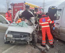 Descarcerare în nordul țării. Un bărbat a rămas prins în fiarele automobilului în urma unui accident