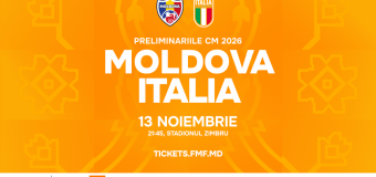 Meciul Moldova – Italia. Avancronică
