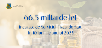 Încasările la Bugetul public național în 10 luni ale anului 2025 – în creștere cu 13,8%