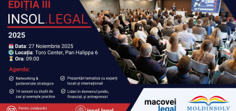 VIDEO// Conferința internațională INSOL.LEGAL 2025 va avea loc la Chișinău. Printre invitați: experți de la ONU, Banca Mondială, Harvard și UNIFI