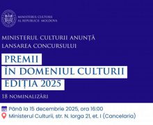Ministerul Culturii anunță concurs pentru Premiile în domeniul culturii 2025