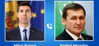 Miniștrii de externe ai Republicii Moldova și Turkmenistanului au avut o discuție telefonică