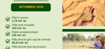 AIPA a autorizat peste 70 mln. lei pentru subvenții, în luna octombrie