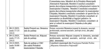 Primăria Chișinău organizează consultări publice privind taxele locale pentru 2026 și bugetul municipal pentru 2026