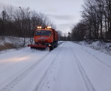 Circulația pe drumurile naționale se desfășoară în condiții de iarnă