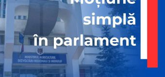 Moțiune simplă de cenzură împotriva ministrului Agriculturii