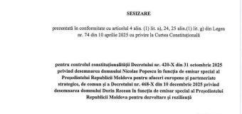 Liderii fracțiunilor de opoziție din Parlament s-au adresat Curții Constituționale