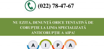 AIPA a instituit Linia specializată anticorupție
