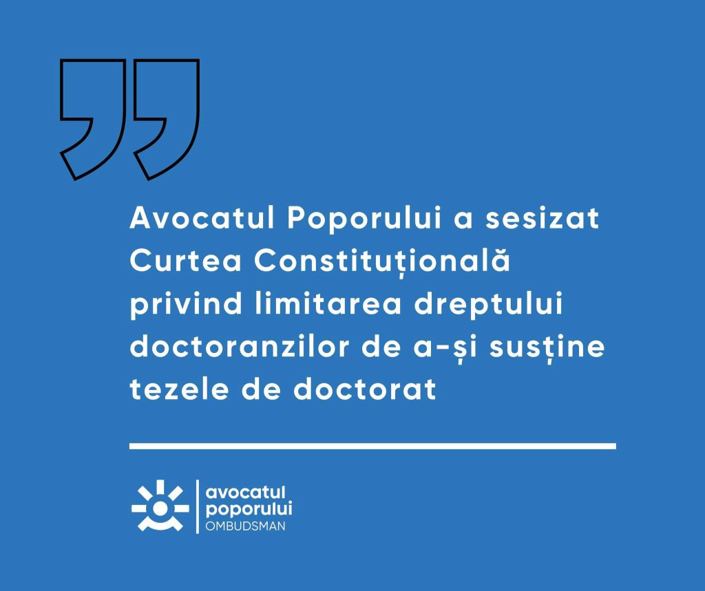 Avocatul Poporului a sesizat Curtea Constituțională