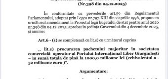 Deputații PSRM au înregistrat un proiect privind revenirea Portului Giurgiulești în proprietatea statului