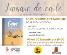 Jurnalistul Mircea Mitrofan își va lansa Jurnalul de călătorie „Egipt. Pe urmele faraonilor” la Chișinău