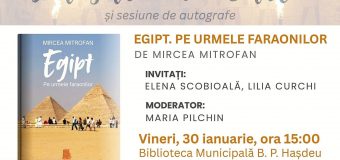 Jurnalistul Mircea Mitrofan își va lansa Jurnalul de călătorie „Egipt. Pe urmele faraonilor” la Chișinău