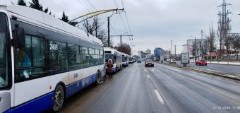 Toate rutele de troleibuze – blocate din cauza lipsei energiei electrice
