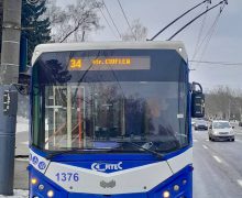 Unele rute de troleibuz circulă în Capitală