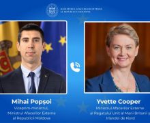 Relațiile bilaterale moldo-britanice discutate de Mihai Popșoi cu ministra de externe a Regatului Unit al Marii Britanii și Irlandei de Nord