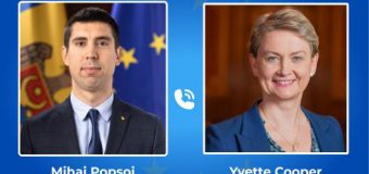Relațiile bilaterale moldo-britanice discutate de Mihai Popșoi cu ministra de externe a Regatului Unit al Marii Britanii și Irlandei de Nord