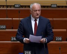 Igor Dodon – la tribuna APCE: În prezent, Republica Moldova trăiește cea mai grea, cea mai dificilă, cea mai nenorocită perioadă din anul 1992 încoace