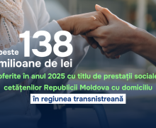 Prestații sociale de peste 138 mln. lei pentru cetățenii Republicii Moldova domiciliați în regiunea transnistreană