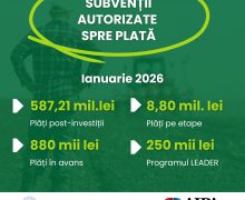 597,14 mln. lei au fost autorizate de AIPA pentru fermieri în ianuarie 2026