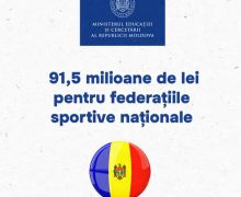 În anul 2026, federațiile sportive naționale vor primi finanțare din bugetul de stat de circa 91,5 milioane de lei, în baza rezultatelor din anul trecut