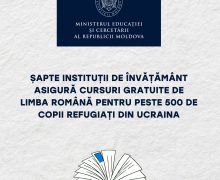 Șapte instituții de învățământ asigură cursuri gratuite de limba română pentru peste 500 de copii refugiați din Ucraina