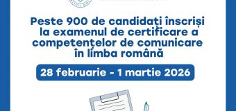 Peste 900 de candidați s-au înscris la examenul de certificare a competențelor de comunicare în limba română