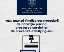 MEC anunță finalizarea procedurii de achiziție privind prestarea serviciilor de prevenire a bullying-ului