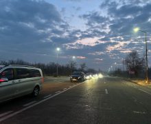Trafic intens la punctul de trecere a frontierei Leușeni, pe sensul de ieșire din Republica Moldova