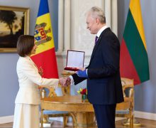 Maia Sandu i-a conferit astăzi „Ordinul Republicii” Președintelui Republicii Lituania