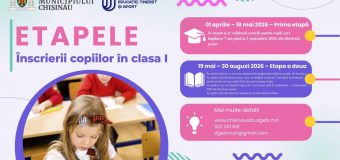 Primăria Chișinău continuă campania de informare privind înscrierea copiilor în clasa I pentru anul școlar 2026–2027