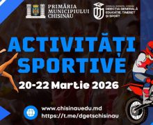 O serie de competiții sportive municipale vor avea loc în perioada 20-22 martie