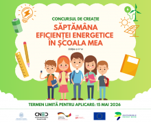 Elevii din întreaga țară, invitați să participe la ediția a V-a a concursului „Săptămâna eficienței energetice în școala mea”