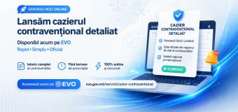 Cazier contravențional detaliat, disponibil online prin EVO