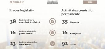 Parlamentul a adoptat 23 de acte normative în februarie