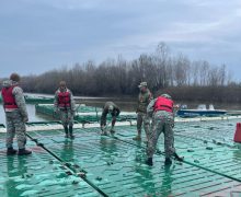 Geniștii militari au intervenit la PTF Leova–Bumbăta pentru menținerea traversării în condiții de siguranță
