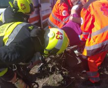 IGSU au salvat o persoană blocată în fiarele unui motocultor