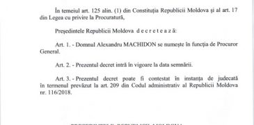 Decret semnat! Alexandru Machidon numit în funcția de Procuror General