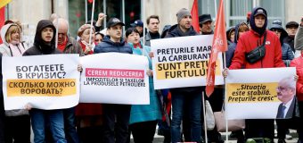 PSRM a organizat un protest în fața Guvernului: cerem reducerea accizelor și TVA la motorină