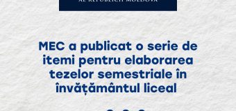 MEC a publicat o serie de itemi pentru elaborarea tezelor semestriale în învățământul liceal