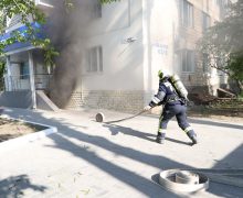 Incendiu într-un subsol al unui bloc de locuit din Capitală