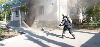 Incendiu într-un subsol al unui bloc de locuit din Capitală